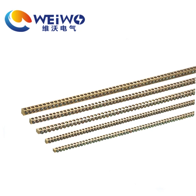 Brass Neutral Link/ Terminal Bars Screw 11 - 20 AWG