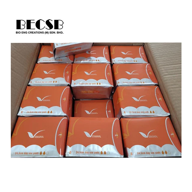 Premium 100% comfortable Day use Viiscool Herbal Sanitary Pads with patented natural remedy that reduce excessive stomach gas
