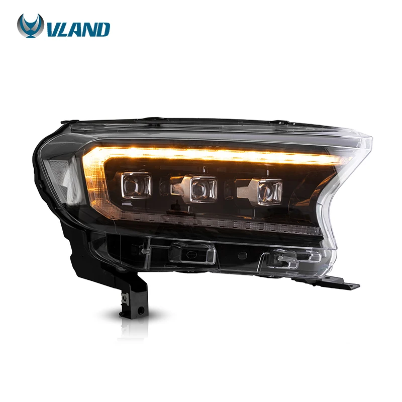 Vland Factory Wholesale Head Light for Ford Ranger (T6) 2016-2021 Car Parts LED Lamp Sequential Accessories Headlights Auto