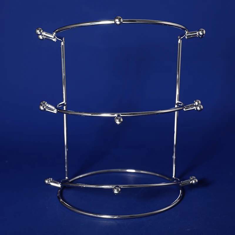 White K Color Jewelry display stand 3 layers Metal Tiara Display Stand Pageant Display Racks
