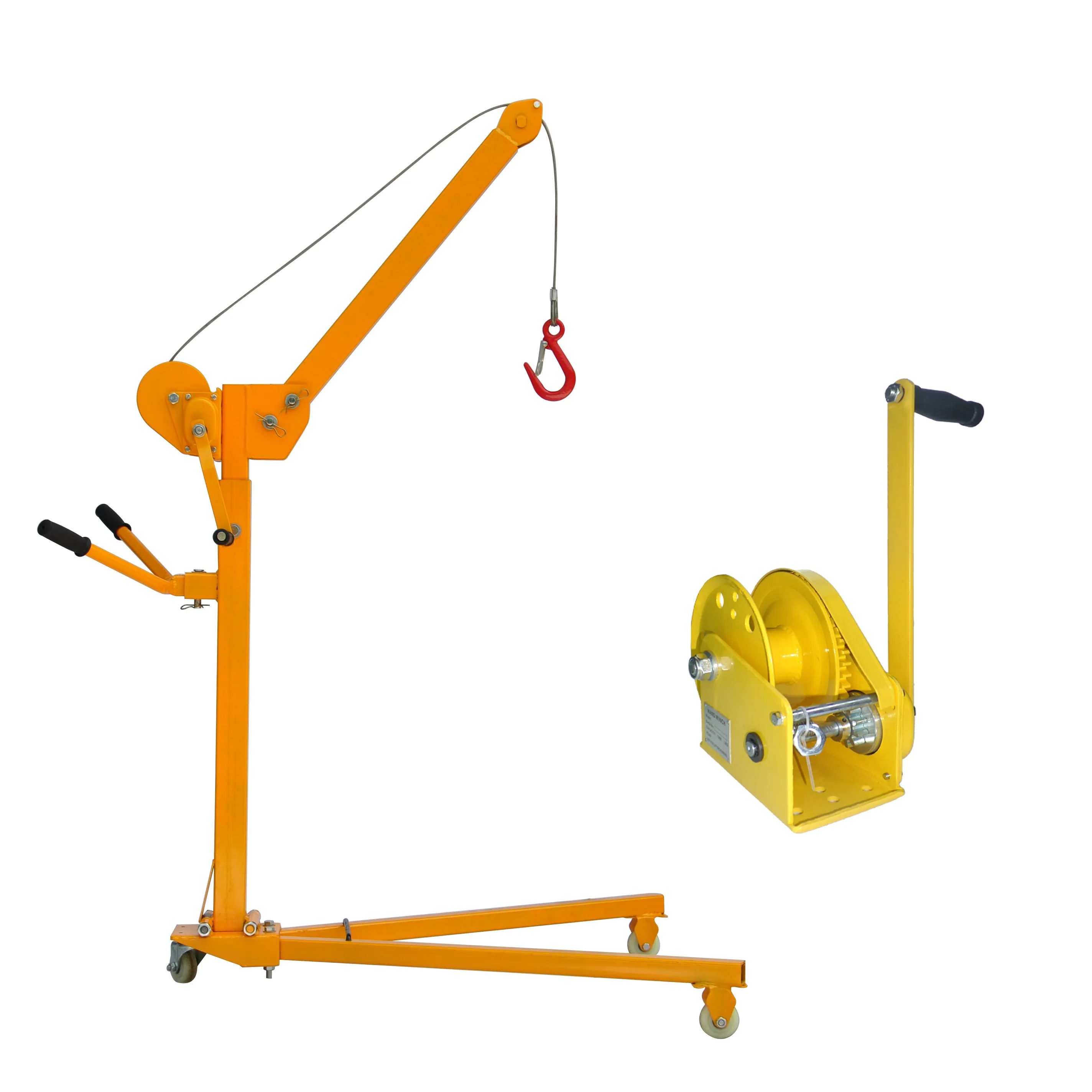 200kg 300kg 500kg Mobile mini crane Portable Small Lift Floor Crane Foldable Shop crane