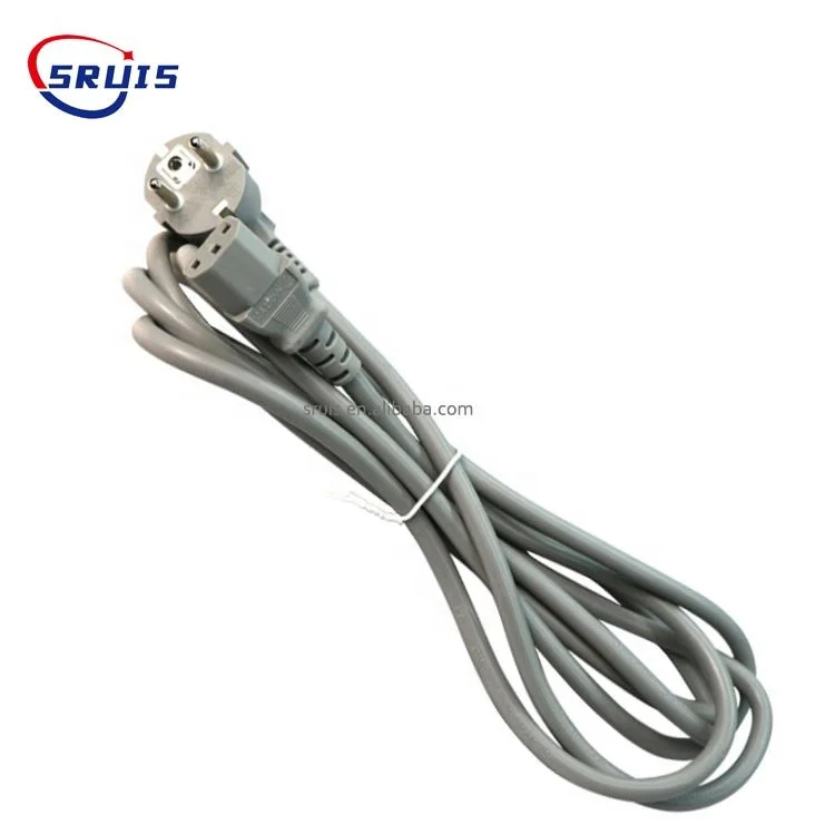 3ft 3xC13 Cable 1m Euro 3 Prong Ac 250V Iec Mains Plug C13 Three ways splitter to Eu Cee 77 Schuko Power Cord