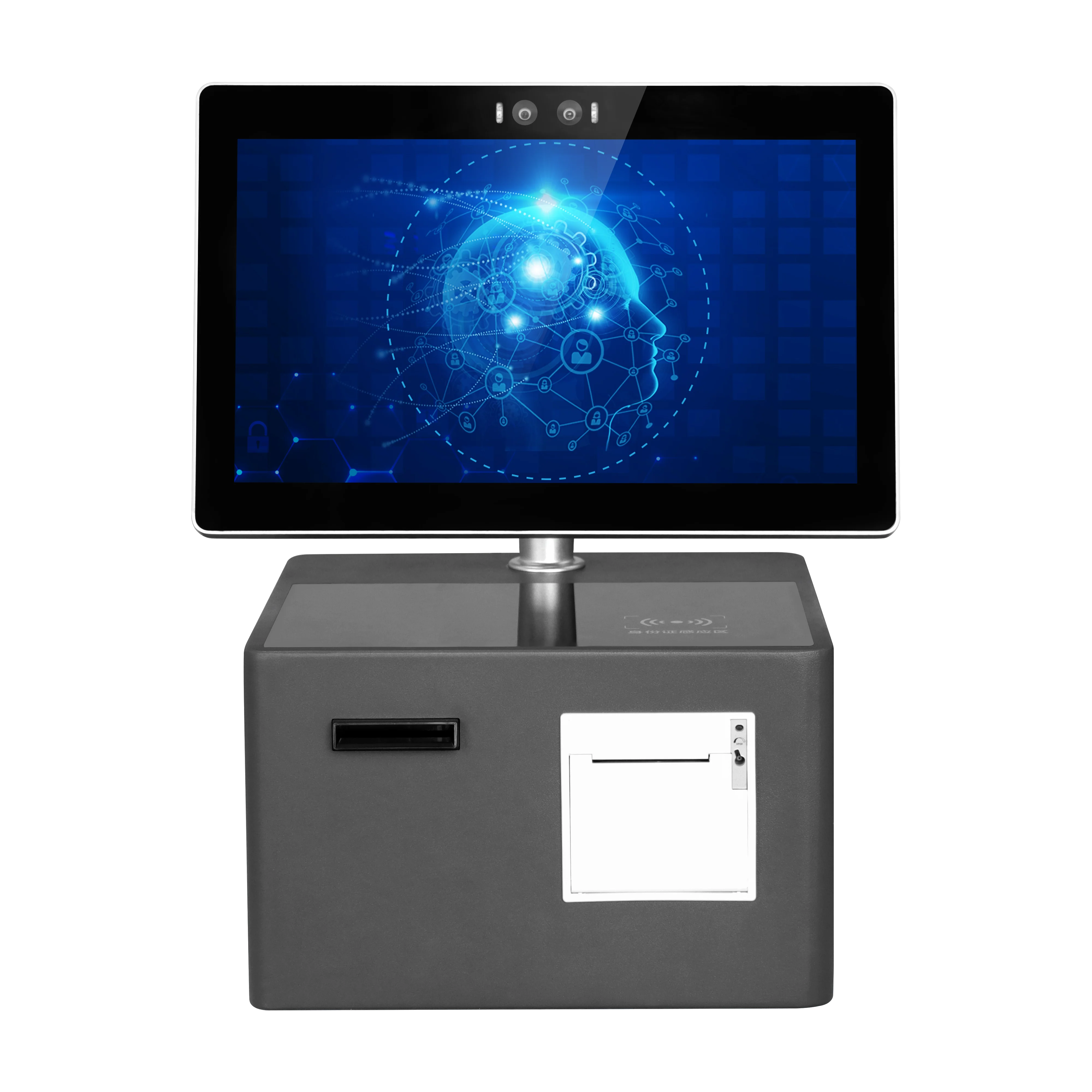 Desktop Self Service Check in Machine Smart Hospital Hotel Airport Visitor Management Self Registration Kiosk
