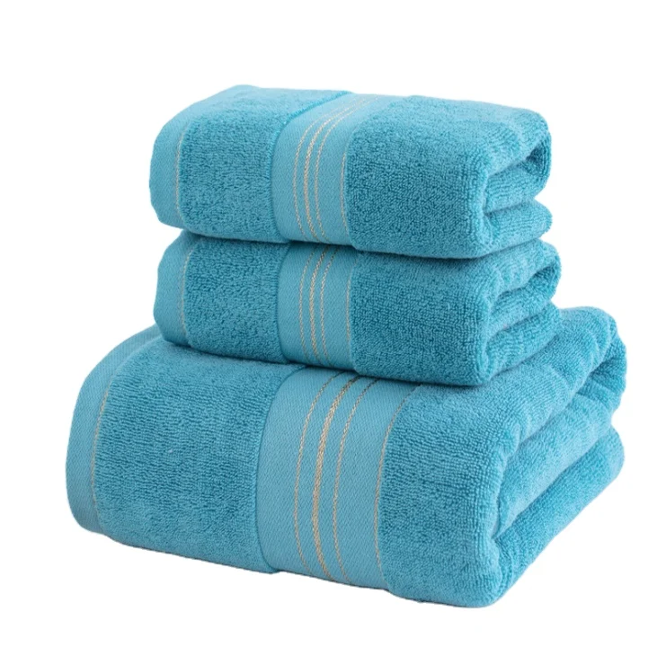 Wholesale Luxury Towels Set Bath+ Face + Hand Towels 100% Egyptian Cotton Bath Towel