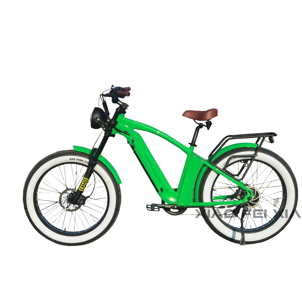 20Ah Lithium Battery 60V 1000W New Hybrid Bicycle 26' Tire Fat Beach Cruiser Ebike Step Over Electric City Bike for Adults