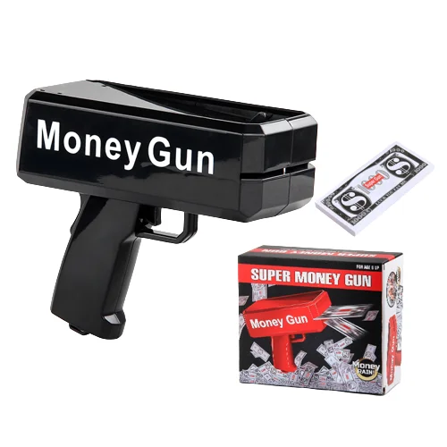 New Trending Toys Kids Party Gifts Guns Gold Real Big Rain Gun Cash Shooting Games Funny Cash Spraying Money Gun Shooter