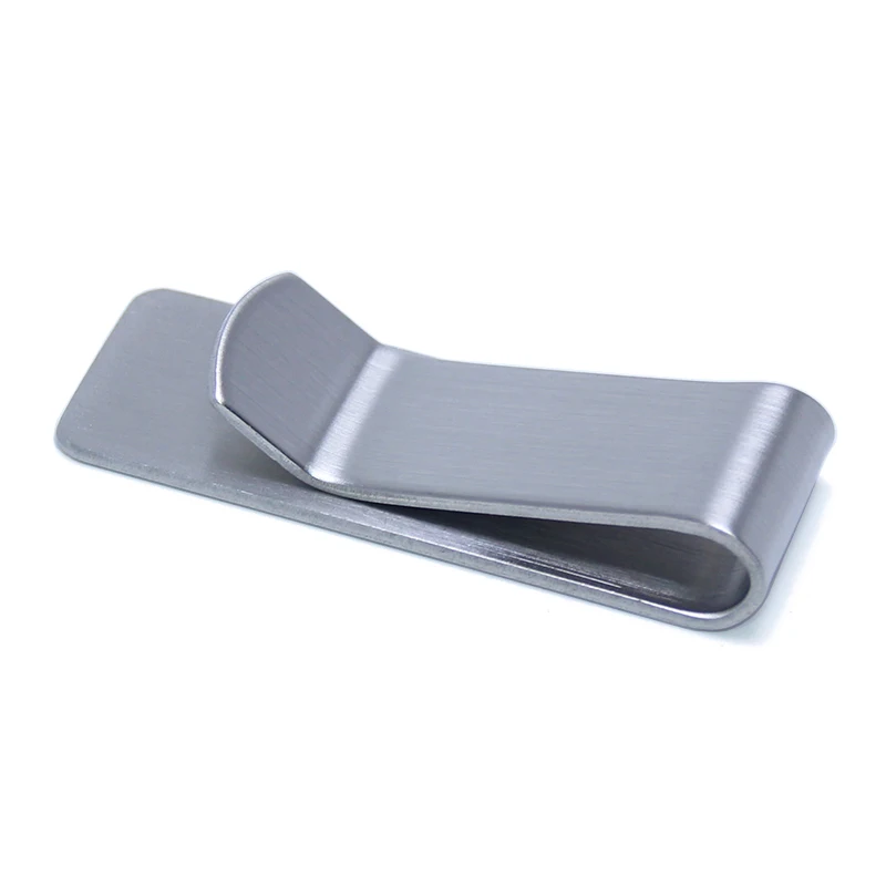 
52*20mm Promotional Silver Strong Cash Clips Purse Cash Holder Flat Polished Thicken Stainless Steel Metal Money Clip Wholesale 