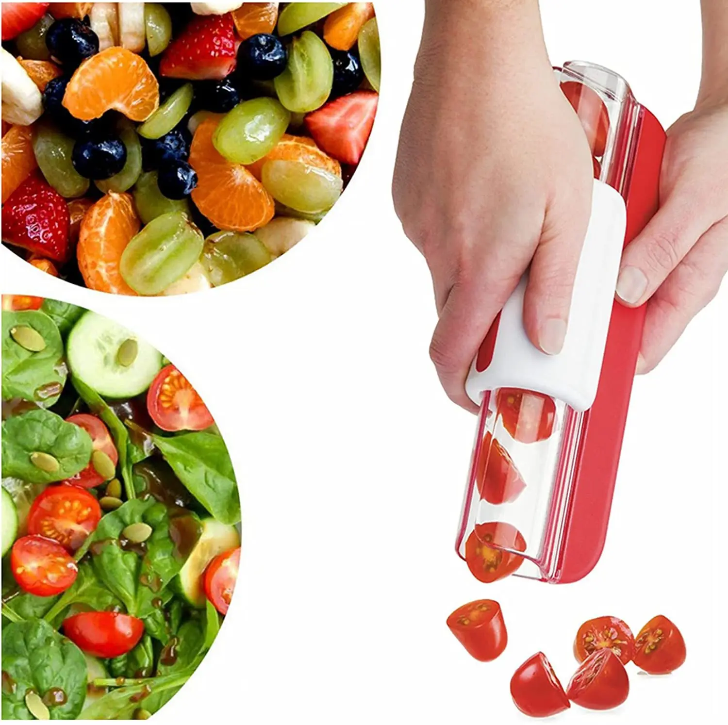 Kitchen Tools Multiple Salad Slicer Fruit Vegetable Small Tomato Slicer Machine Grape Cherry Cutter
