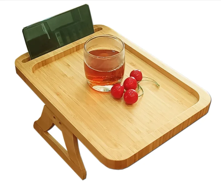 Arm table clip on tray sofa Bamboo Sofa Arm Tray Table