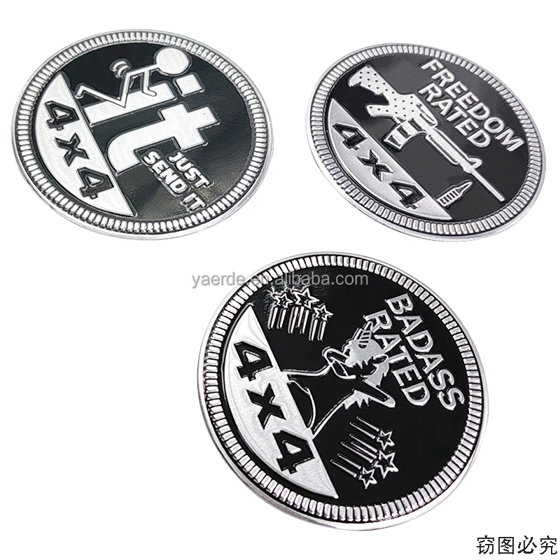 Applicable Off-Road 4X4 RATED Car Standard Guide 4 Wheel Drive Car Sticker Metal Badge Aluminum Sticker