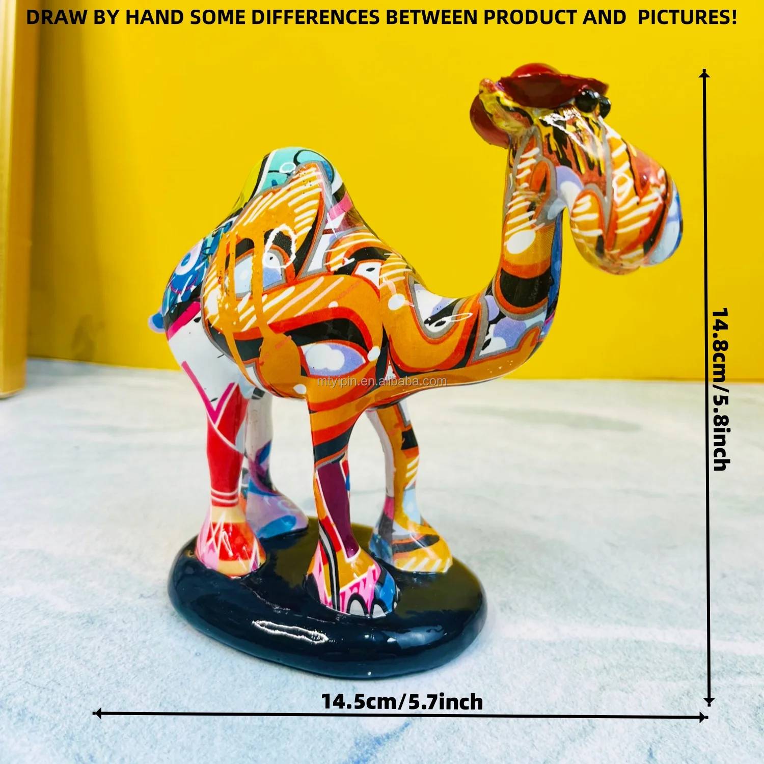 Ins resin crafts colorful Camel ornaments creative furnishings home decorations