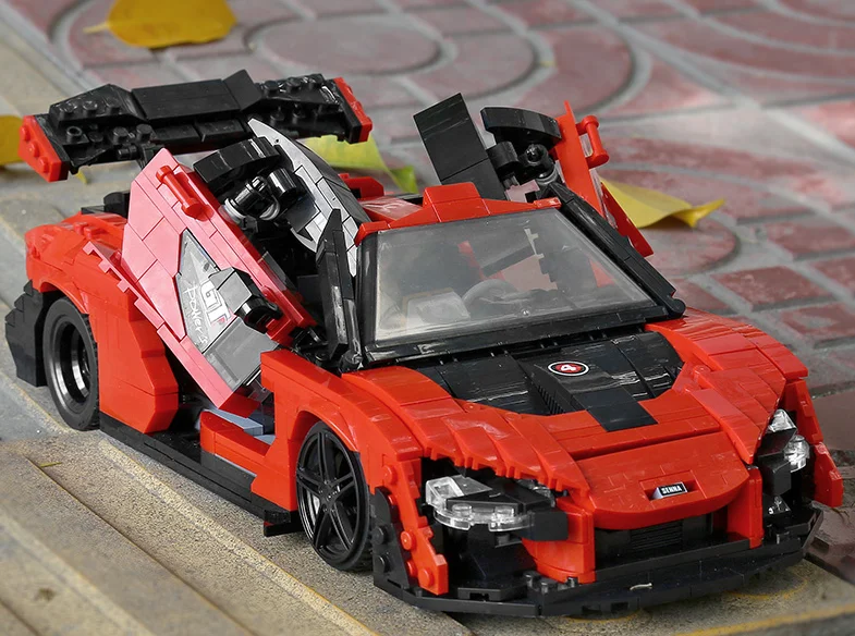 Mould King 10007 1182pcs 1:8 Remote Control Super Sports Car building model Building Blocks Toys Car model kits