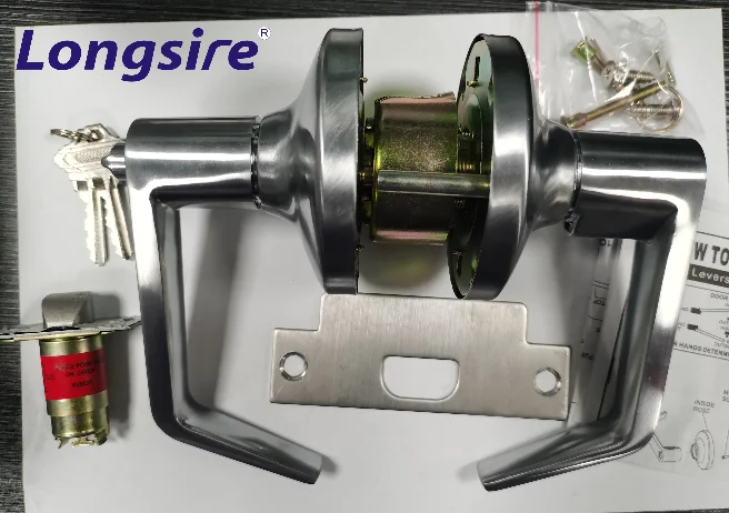 USA Canada market ANSI GRADE 1 cylindrical leverset door lock entrance entry door