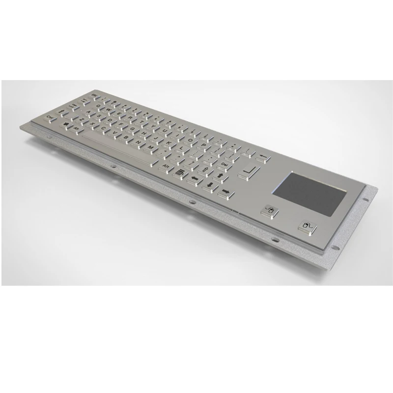 IP65 Panelmount Metal Stainless Steel Keyboard with Trackpad