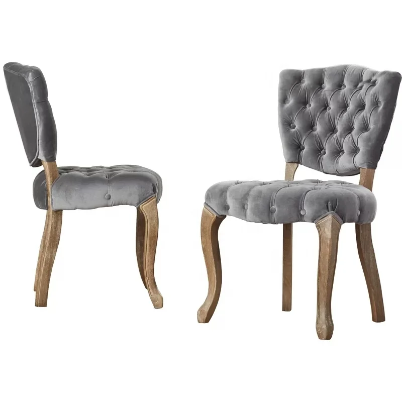 Antique French Furniture Provincial Wood Fabric Vintage Style Solid Room And Cheap Legs Dining Table Chair