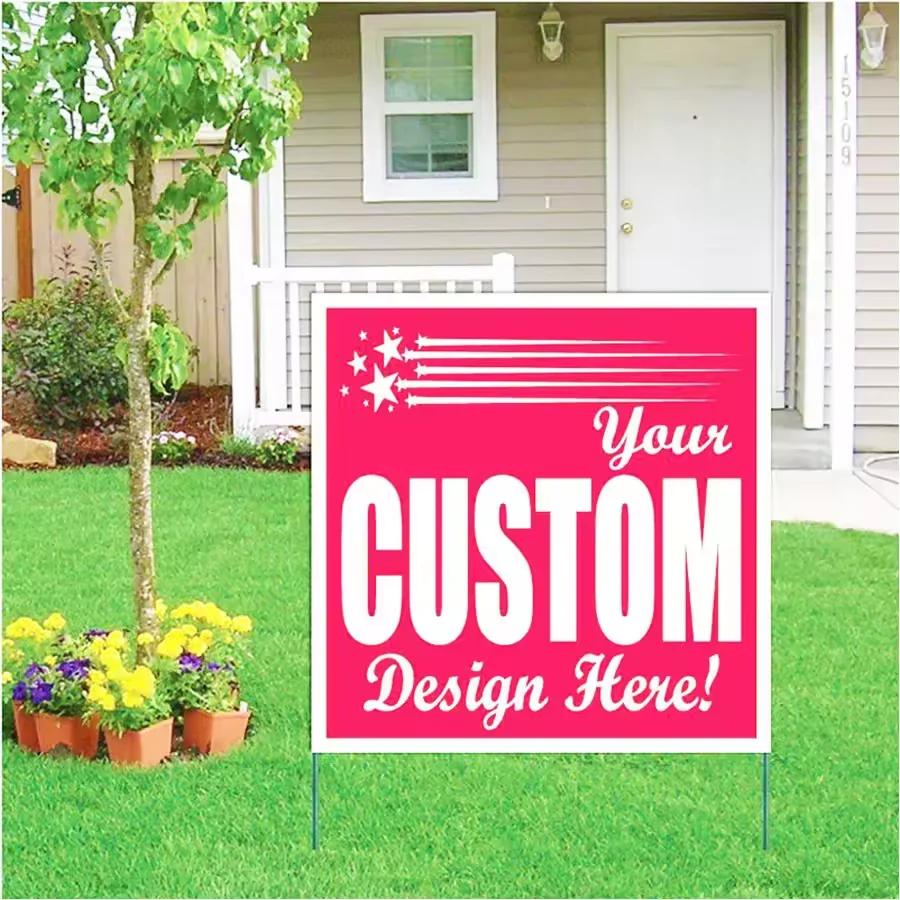 5mm yard street sign digital UV printing advertisement sign board price ticket promotion element corflute sign board
