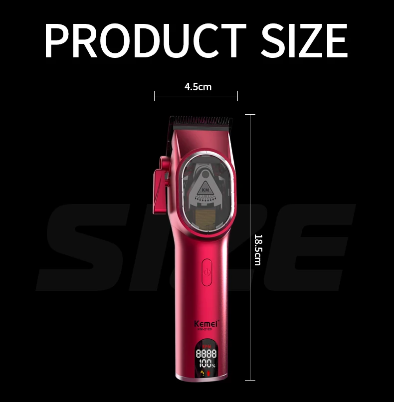 Kemei km-2120 новые салонные беспроводные машинки для стрижки волос мужские розовые бритвы и триммеры мужчин парикмахера