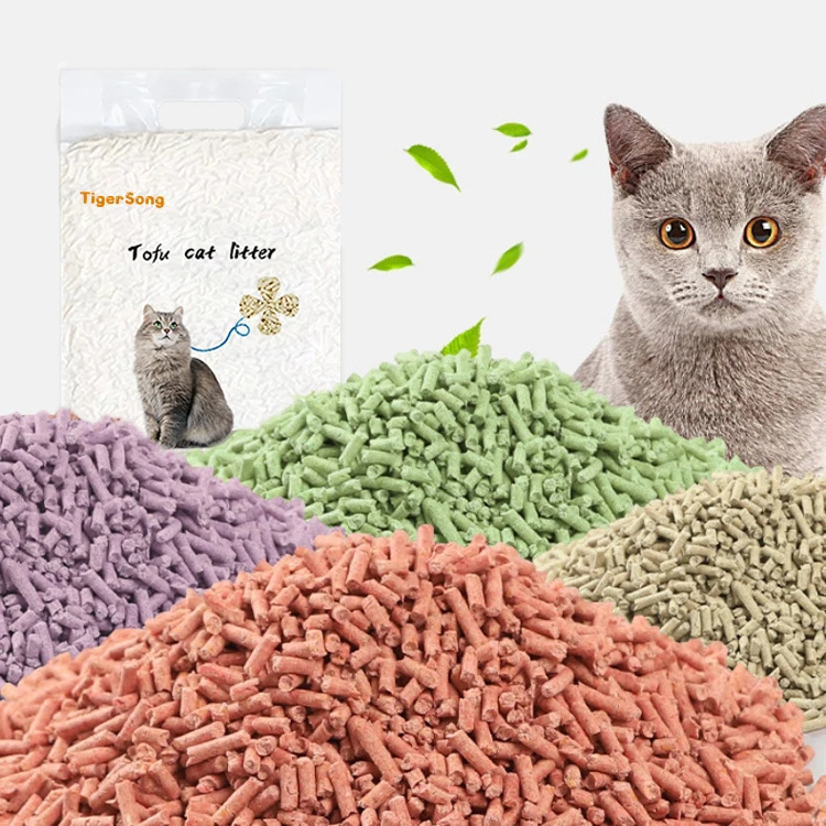 Premium 2.5kg Organic Tofu Clumping Sand Activated Carbon tofu cat litter 5kg for sale