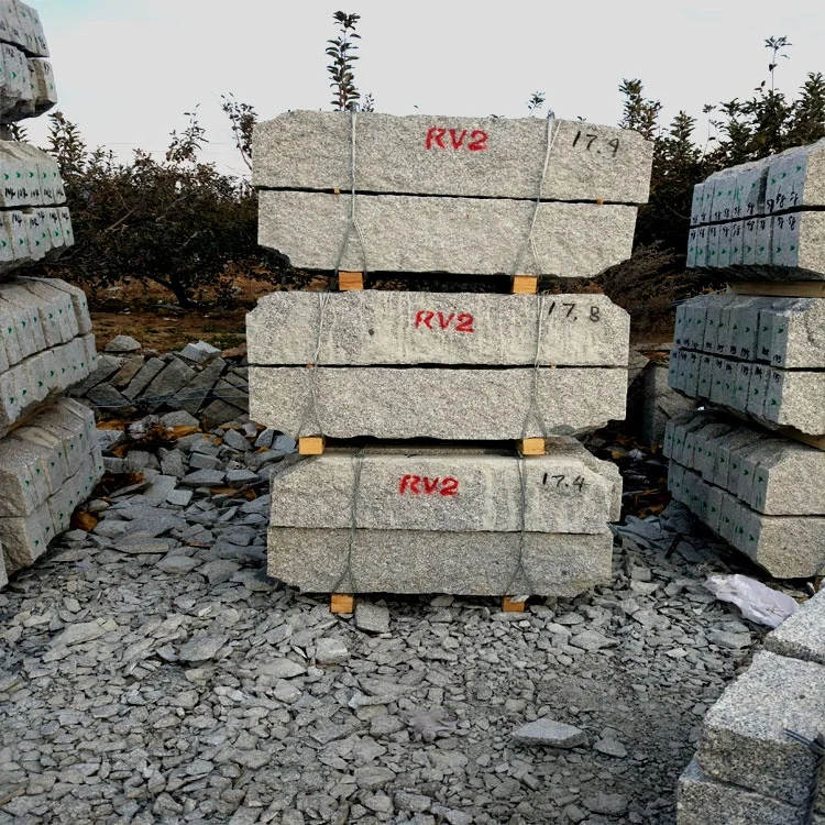 China Factory Manufacture High Grade G603 Garden Kerbstone Grey Granite Stone Types Flooring  RV2 RV4 Outdoor KerbStone
