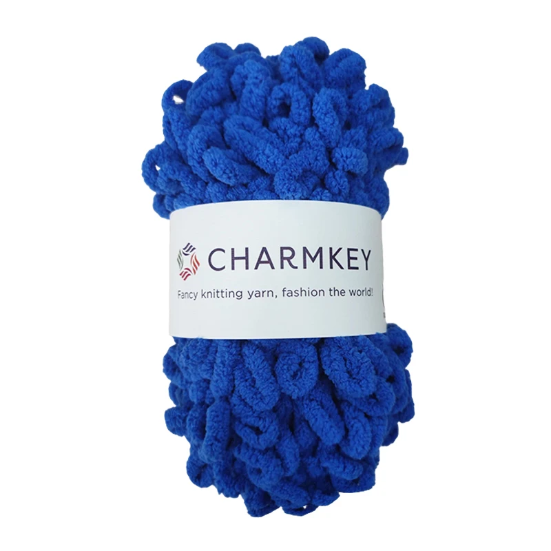 100% Polyester Crochet Puffy Fine Blanket Yarn Fluffy Circle Finger Knitting Loop
