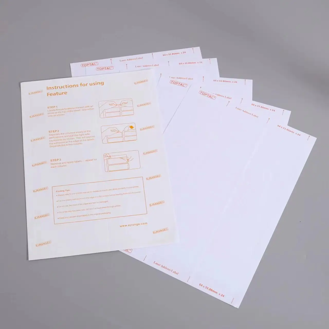 A4 Sheet self adhesive paper sticker 30 labels address label