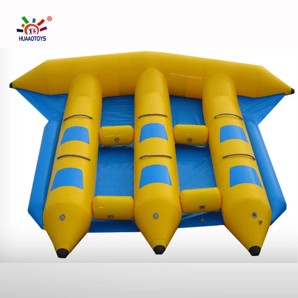 CE Inflatable Water Games Flyfish Banana Boat 6 Person Inflatable Flyfish With Air Pump