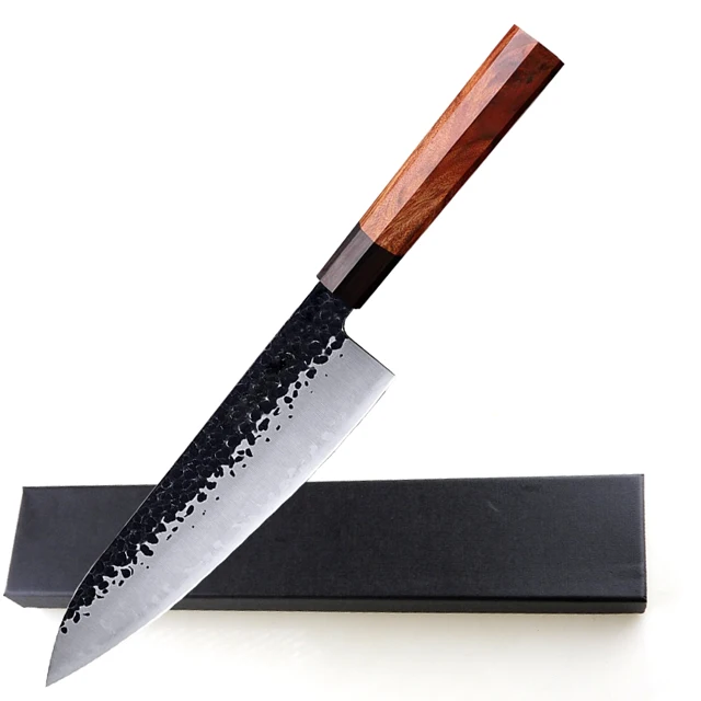 Amazon hot selling Japanese chef knife 9 inch Damascus santoku knife with wooden handle
