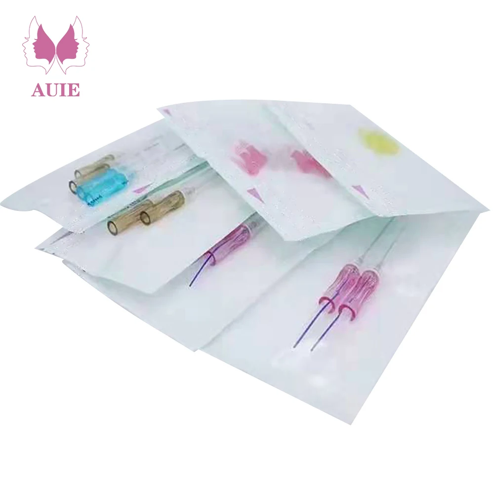 Hot sale barbed thread pdo curved L 19G 100mm suture needles 3d 4d cog thread for facelift