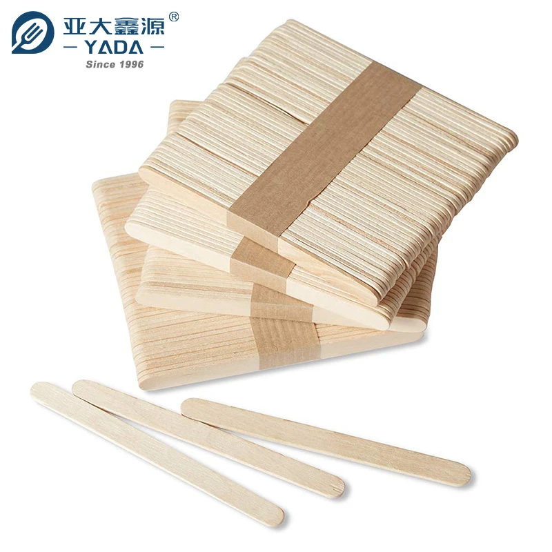 YADA Wooden Disposable Ice Cream Stick with size length 114mm  93mm with hot stamping