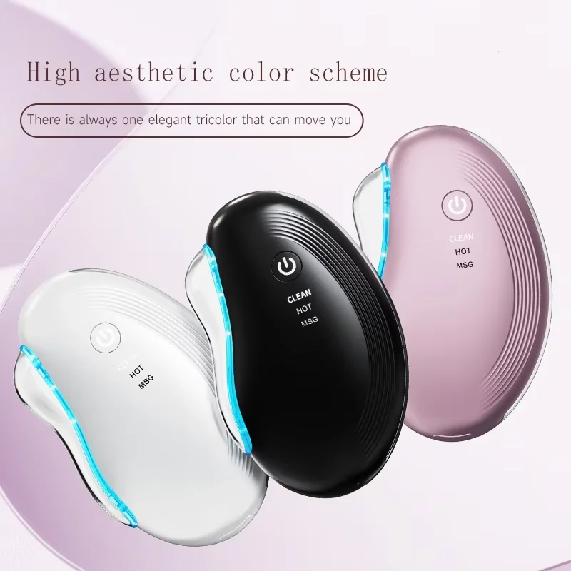 Home Use Electric Facial Lifting Gua Sha Massage Tools Face Guasha Massage Machine Ems Face Sculpting Tool Beauty Equipment
