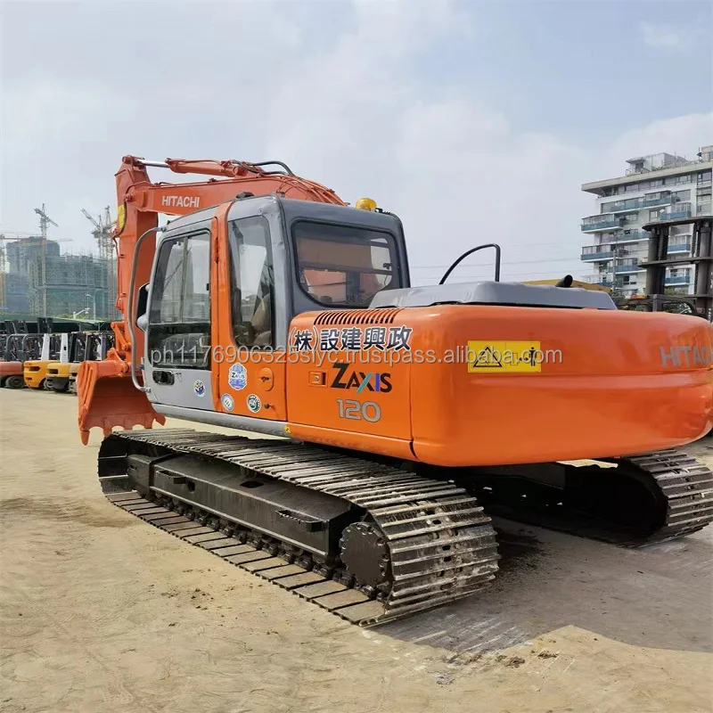 12ton hitachi ex120-5 excavator for sale used ex120 crawler digger machine in working condition ex120 zx120