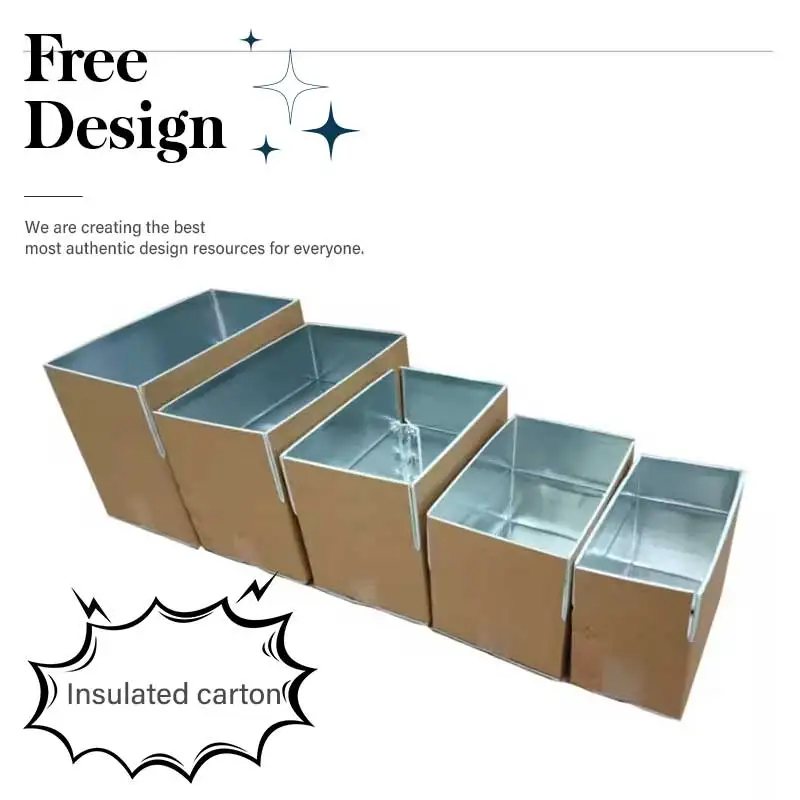 Cold Chilled Meal Steak Food Corrugated Box Carton Thermal Isolation Liner Insulated Storage box Meat Packaging Boxes