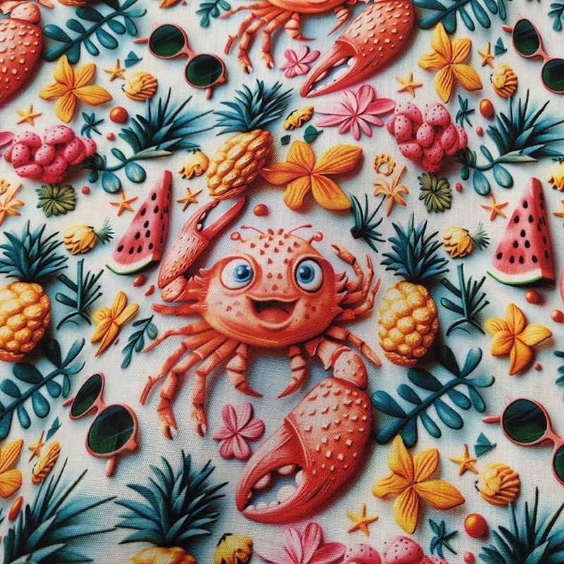 3d Imitation Embroidery Digital Print Tc Fabric Polyester Cotton Flower Designer Sewing Quilting Diy Material Textile