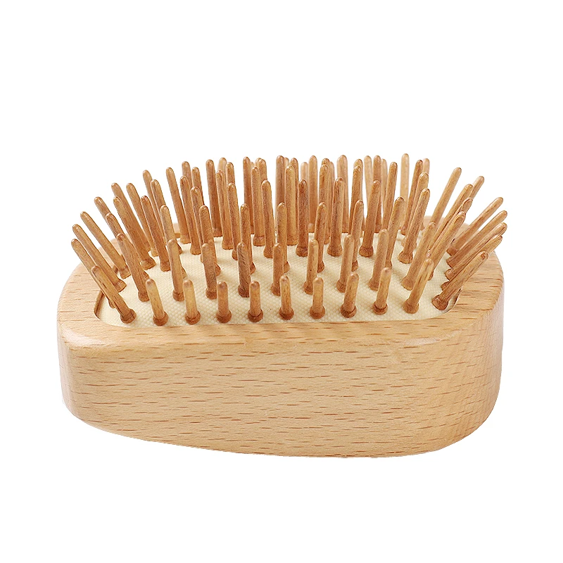 Shampoo Brush Wooden Scalp Massager Brush Natural Beech Wood Hair Comb