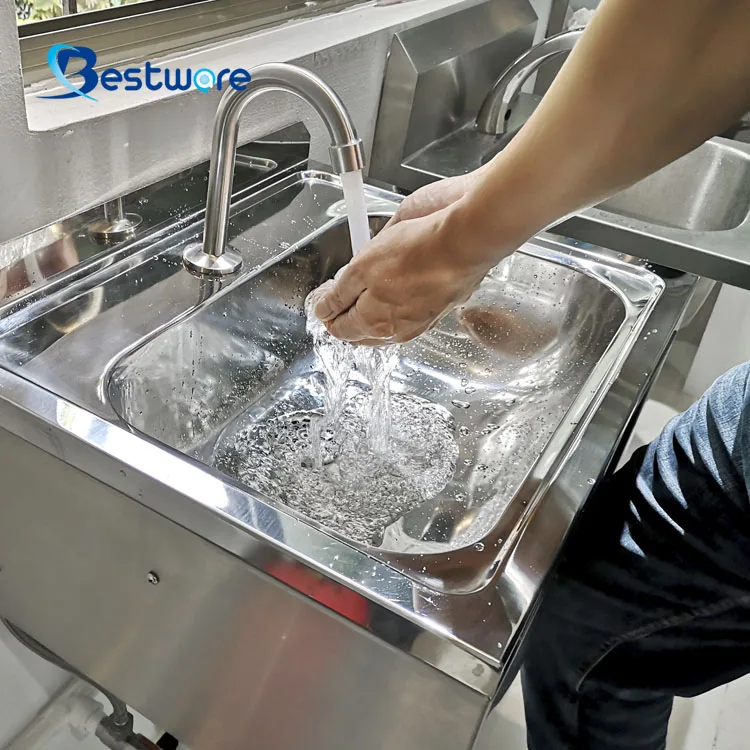 Настенная раковина с креплением на колено, промышленная раковина из нержавеющей стали с одной чашей для крепления на стену, над стойкой