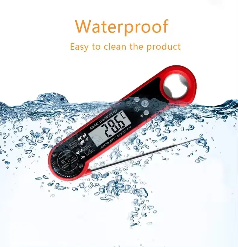 Household Portable Folding Probe Electronic Digital Instant Read Waterproof Bbq Oven Cooking Kitchen Meat Thermometer