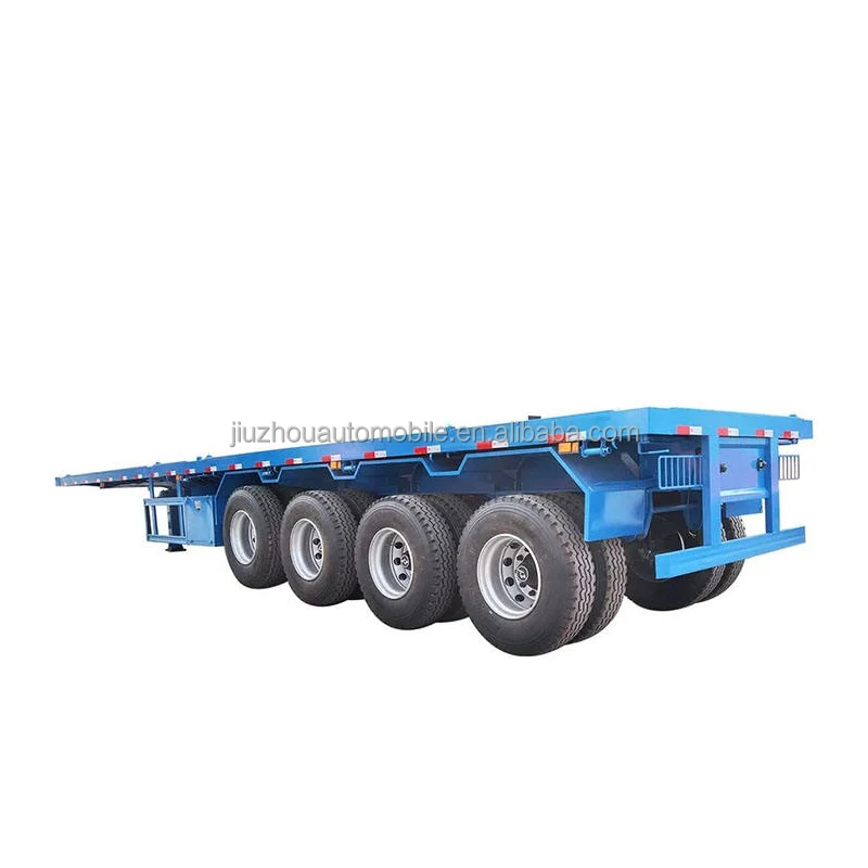 High Quality 3 4 5 Axles 40ft Trailers 50 Tons 20ft 40ft 50ft 53ft Chassis Flatbed Semi Trailer For Sale
