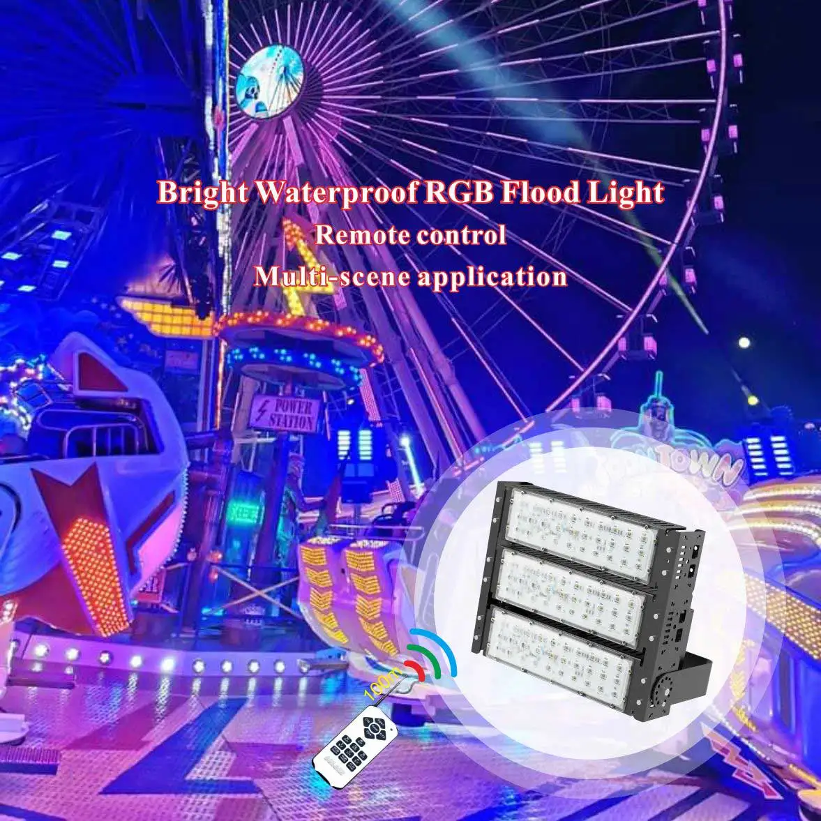 Aglare Waterproof 150w 12000 lumen dmx rgb led floodlight for theme park outdoor led stadium flood light
