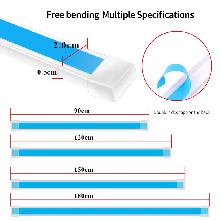 DIY Universal Car Hood Flexible Led Strip Light 12V White Daytime Running Lights Decoration Backlight Long Auto Atmospere Lamp