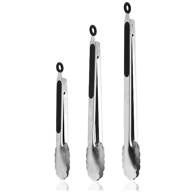 Multifunction Frying Food Serving Tongs Barbecue Clip Clamps Stainless Steel Kitchen Food Serving Tong