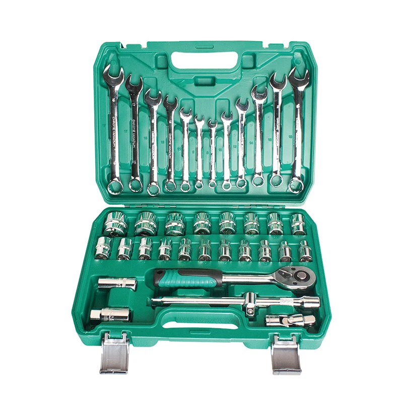 Professional Mechanic Car Tools Auto Repair Home Use Tool Kit 32/37Pcs Socket Ratchet Spanner Wrench Set