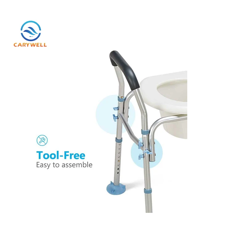 Tool Free Aluminum Adjustable Toilet Seat Over Toilet Seats Portable Toilet Seat