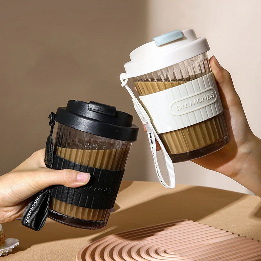 2024 wholesale 420ml Home Office Drinking Water Cup portable coffee glass tumbler