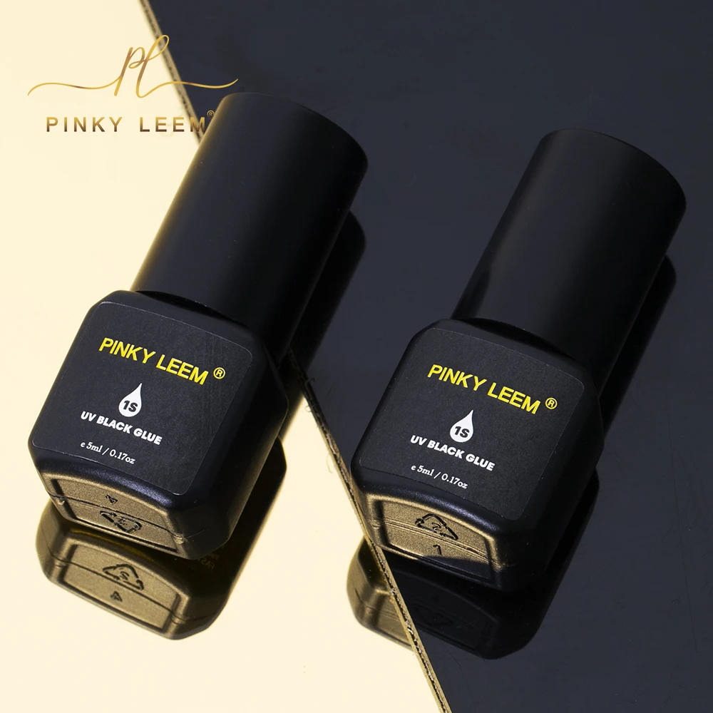 Pinky leem Custom 5ml Uv black Lash Strongest Adhesive 0.5-2s Fast dry second plant adhesive eyelash extension lash glue