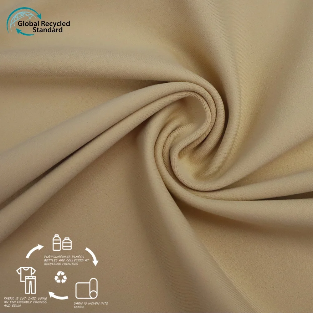 recyclable 4 way stretch repreve breathable quick dry elastane eco friendly fabric for sports
