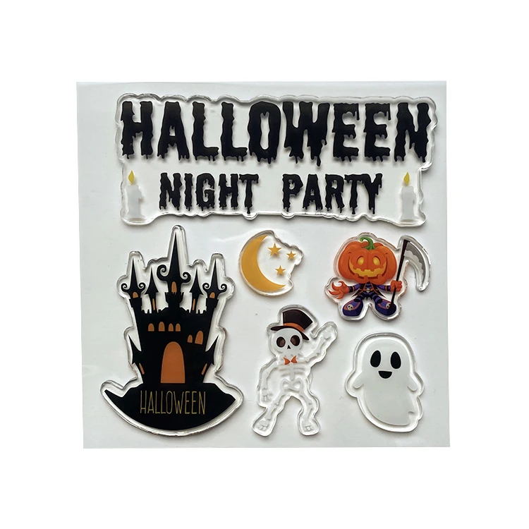 Halloween Jelly stickers car windows Mirror Sticker For Holiday Decoration