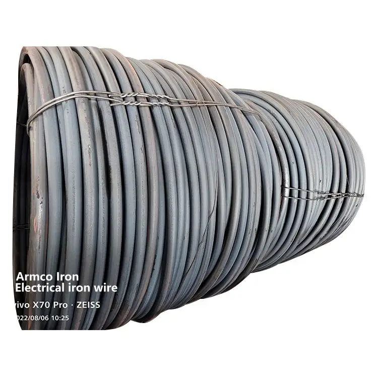 DT4C High Purity Fe 99.95% iron Wire Rod  Rolled