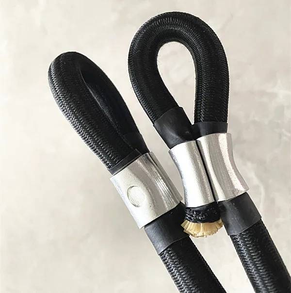 10mm 12mm Heavy Duty Round Polyester Shock Bungee Cord With Carabiner Hook