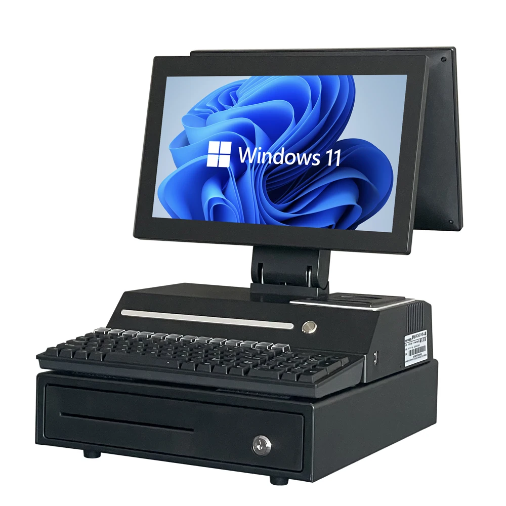 New Restaurant Retail Billing Printer Touch windows Pos cash register all-in-one pos systems digital cash register drawer