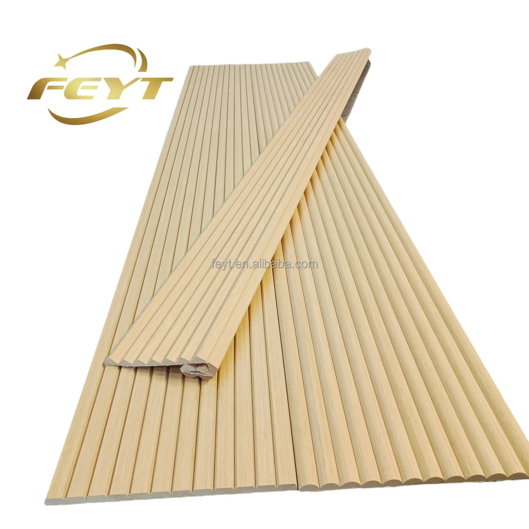 Acoustic Akupanel Ceiling Panels 3D Design MDF Veneer Wood Wall Tiles Soundproof Polyester Fiber Interior Decorative Wall